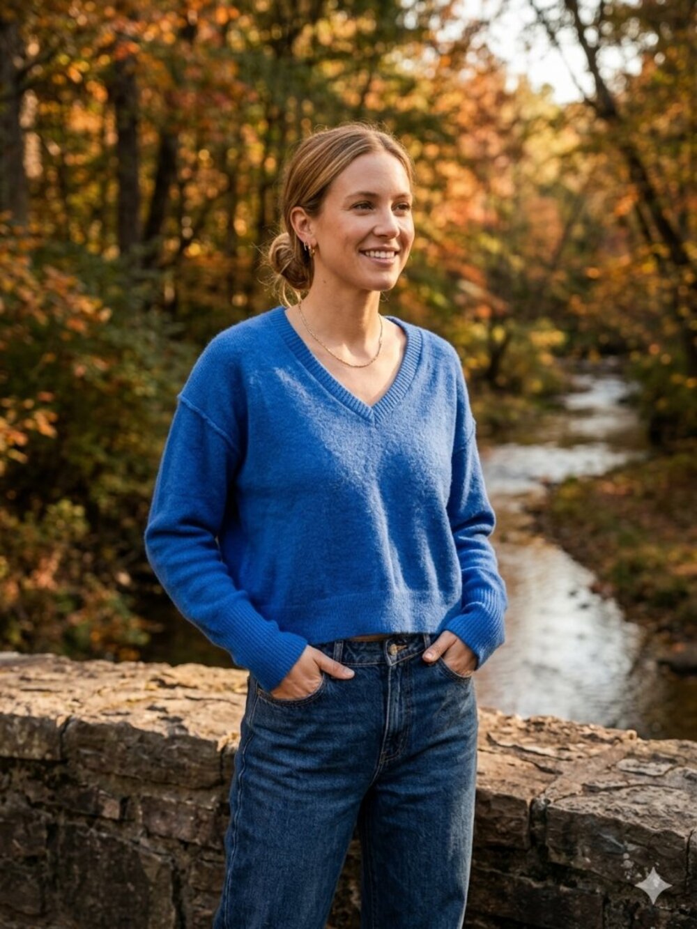 GEEGEE Back to Life V-Neck Sweater